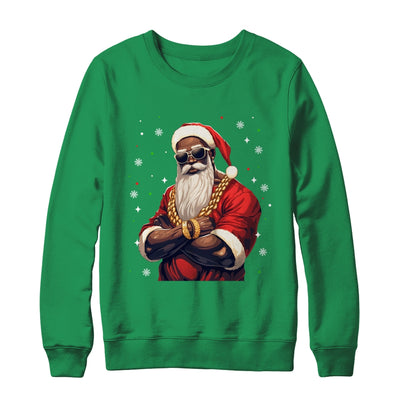 African American Santa Claus Family Christmas Black Shirt & Sweatshirt | teecentury