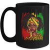 Afro Woman African Melanin Headscarf Nubian Black History Mug | teecentury