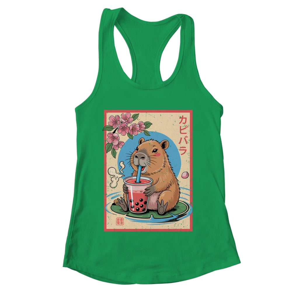 Anime Capybara Graphic Tees Kawaii Japanese Vintage Capybara Shirt & Tank Top | teecentury