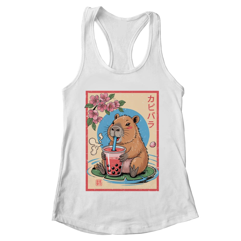 Anime Capybara Graphic Tees Kawaii Japanese Vintage Capybara Shirt & Tank Top | teecentury
