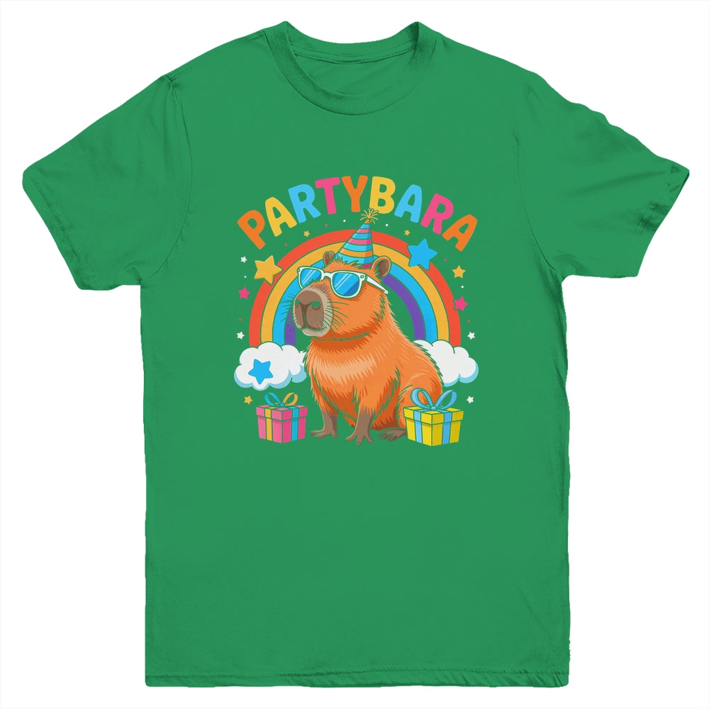 Birthday Capybara Kids Boy Girl Fun Partybara Capybara Party Youth Shirt | teecentury