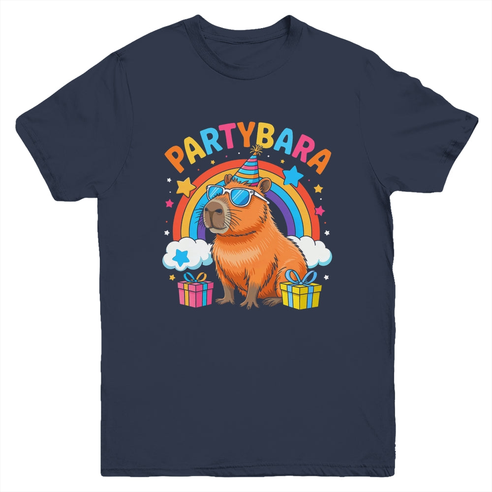 Birthday Capybara Kids Boy Girl Fun Partybara Capybara Party Youth Shirt | teecentury