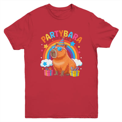 Birthday Capybara Kids Boy Girl Fun Partybara Capybara Party Youth Shirt | teecentury
