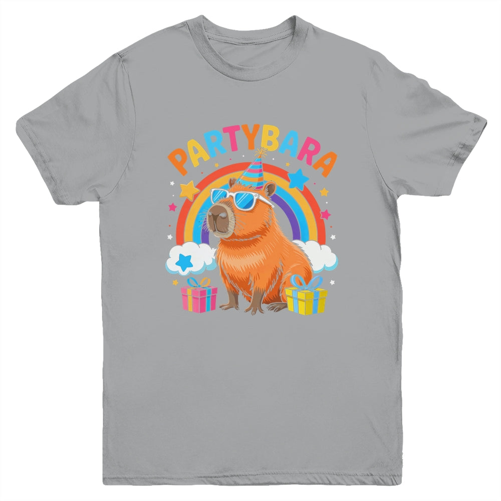 Birthday Capybara Kids Boy Girl Fun Partybara Capybara Party Youth Shirt | teecentury