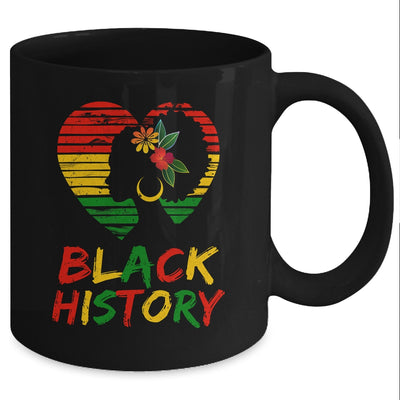 Black History Month African Pride American Heart Women Mug | teecentury