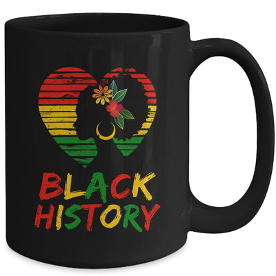 Black History Month African Pride American Heart Women Mug | teecentury
