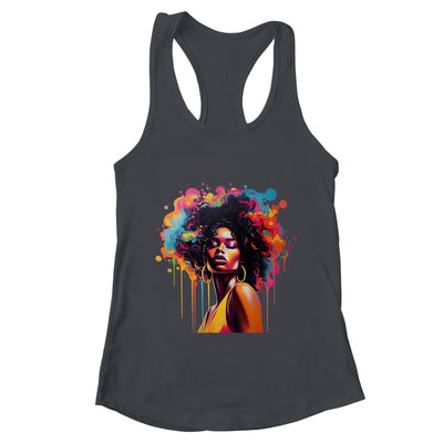 Black Queen Afro Melanin Dripping Juneteenth African Shirt & Tank Top | teecentury