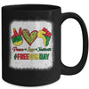Bleached Peace Love Juneteenth 1865 Freedom Day African Mug | teecentury