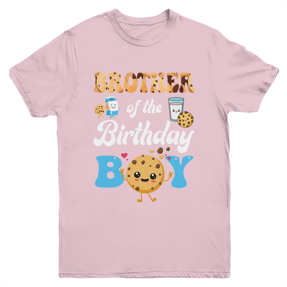 Brother Of The Birthday Boy Milk And Cookies 1st Birthday Youth Shirt | teecentury