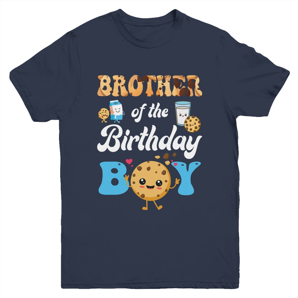 Brother Of The Birthday Boy Milk And Cookies 1st Birthday Youth Shirt | teecentury