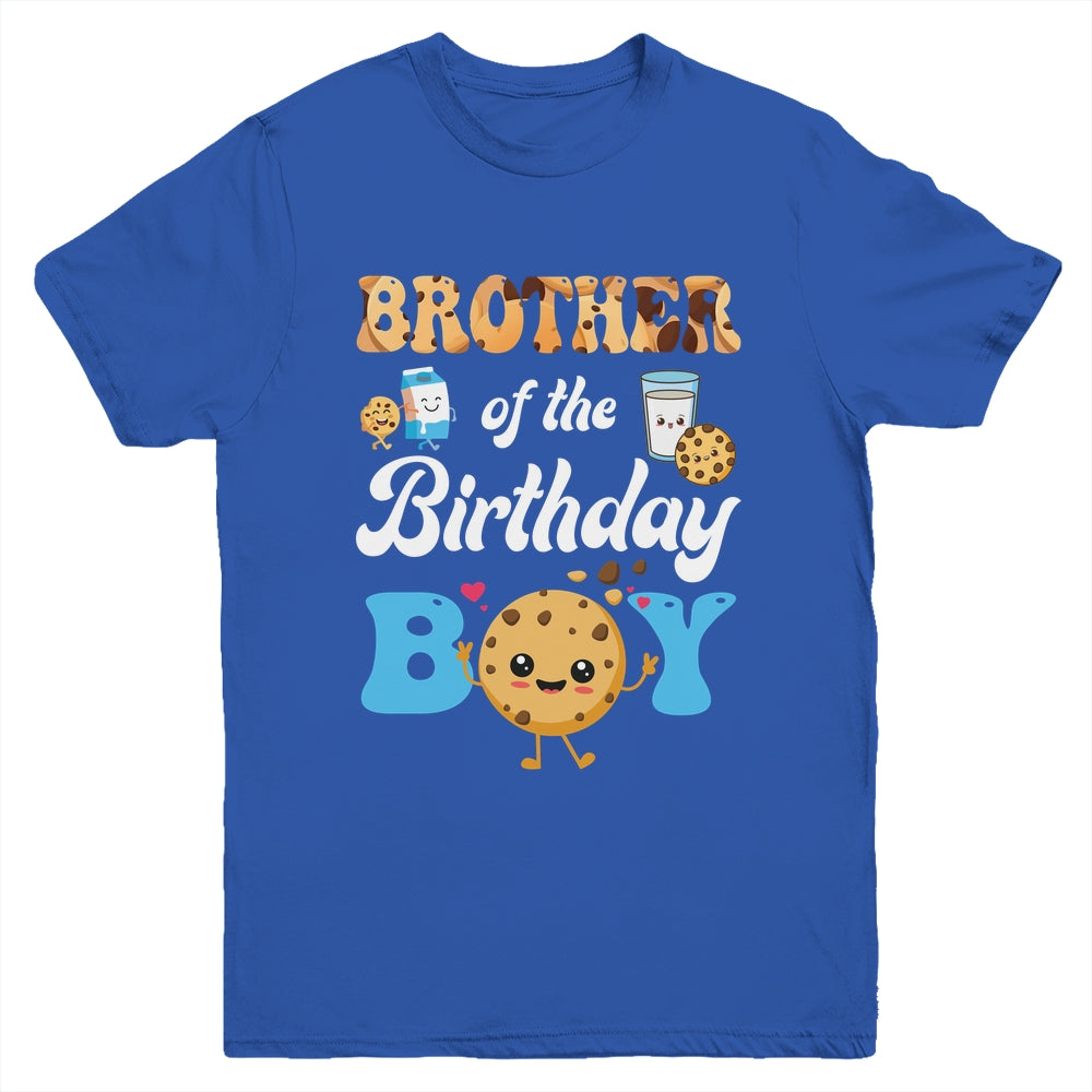 Brother Of The Birthday Boy Milk And Cookies 1st Birthday Youth Shirt | teecentury