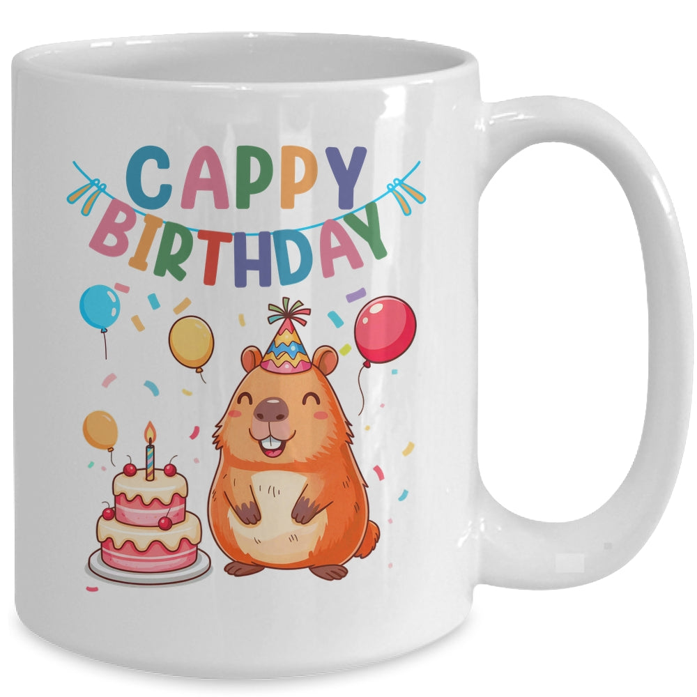 Cappy Birthday Capybara Lovers Girl Boy Happy Birthday Party Mug | teecentury