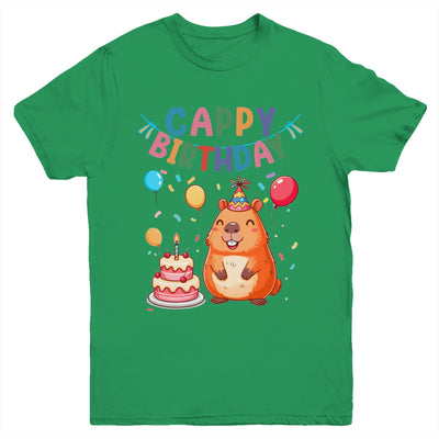 Cappy Birthday Capybara Lovers Girl Boy Happy Birthday Party Youth Shirt | teecentury