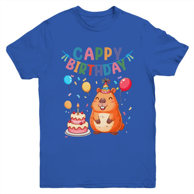 Cappy Birthday Capybara Lovers Girl Boy Happy Birthday Party Youth Shirt | teecentury