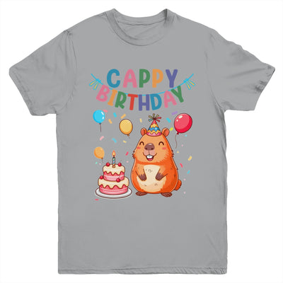 Cappy Birthday Capybara Lovers Girl Boy Happy Birthday Party Youth Shirt | teecentury