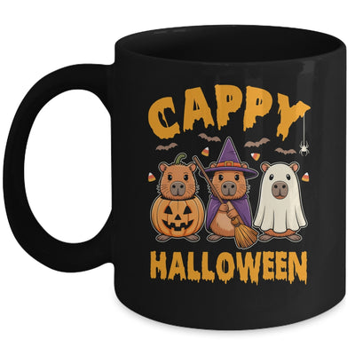 Cappy Halloween Funny Capybara Ghost Witch Pumpkin Spooky Mug | teecentury