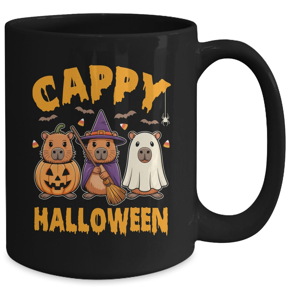 Cappy Halloween Funny Capybara Ghost Witch Pumpkin Spooky Mug | teecentury