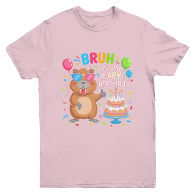 Capy Birthday Capybara BRUH Cute Happy Birthday Boys Girls Youth Shirt | teecentury
