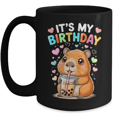 Capybara Birthday Graphic Kids Cute Capibara Its My Birthday Mug | teecentury