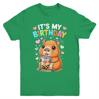 Capybara Birthday Graphic Kids Cute Capibara Its My Birthday Youth Shirt | teecentury