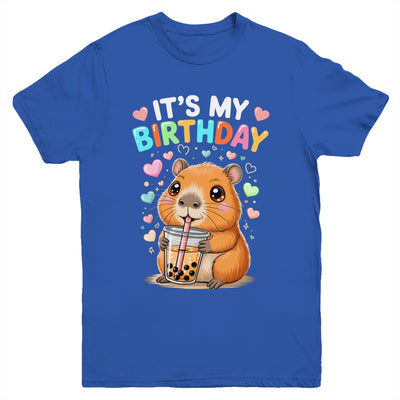 Capybara Birthday Graphic Kids Cute Capibara Its My Birthday Youth Shirt | teecentury