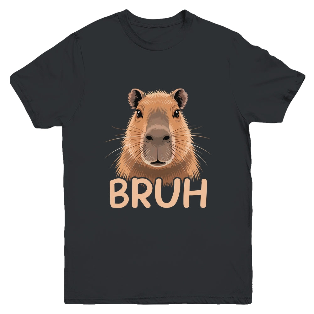 Capybara Bruh Funny Capy Meme Rodent Men Boys Kids Women Youth Shirt | teecentury
