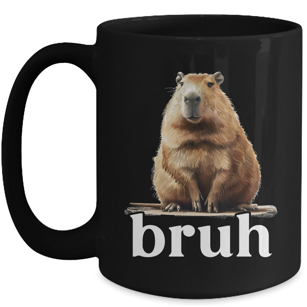Capybara Cute Design For Men Women Boys Girls Capybara Bruh Mug | teecentury
