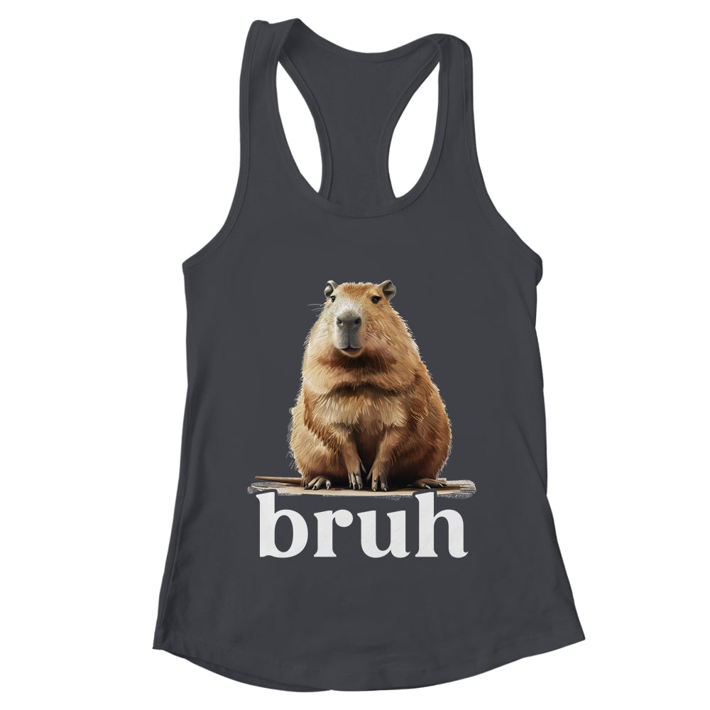 Capybara Cute Design For Men Women Boys Girls Capybara Bruh Shirt & Tank Top | teecentury