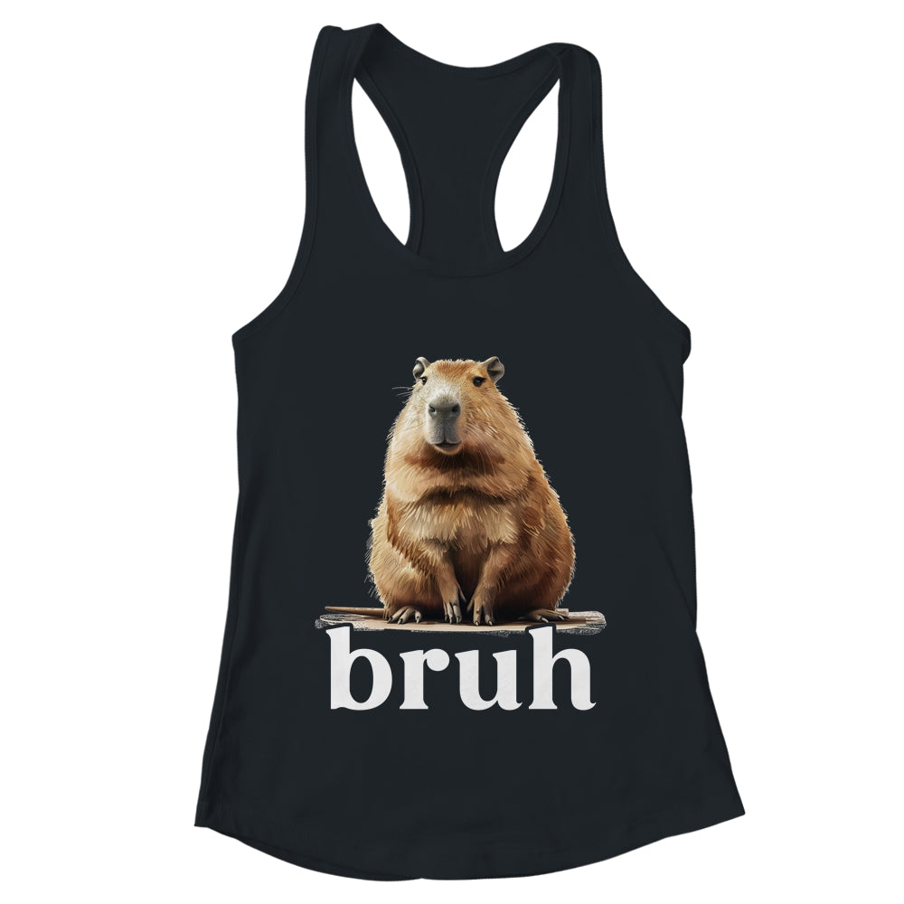 Capybara Cute Design For Men Women Boys Girls Capybara Bruh Shirt & Tank Top | teecentury