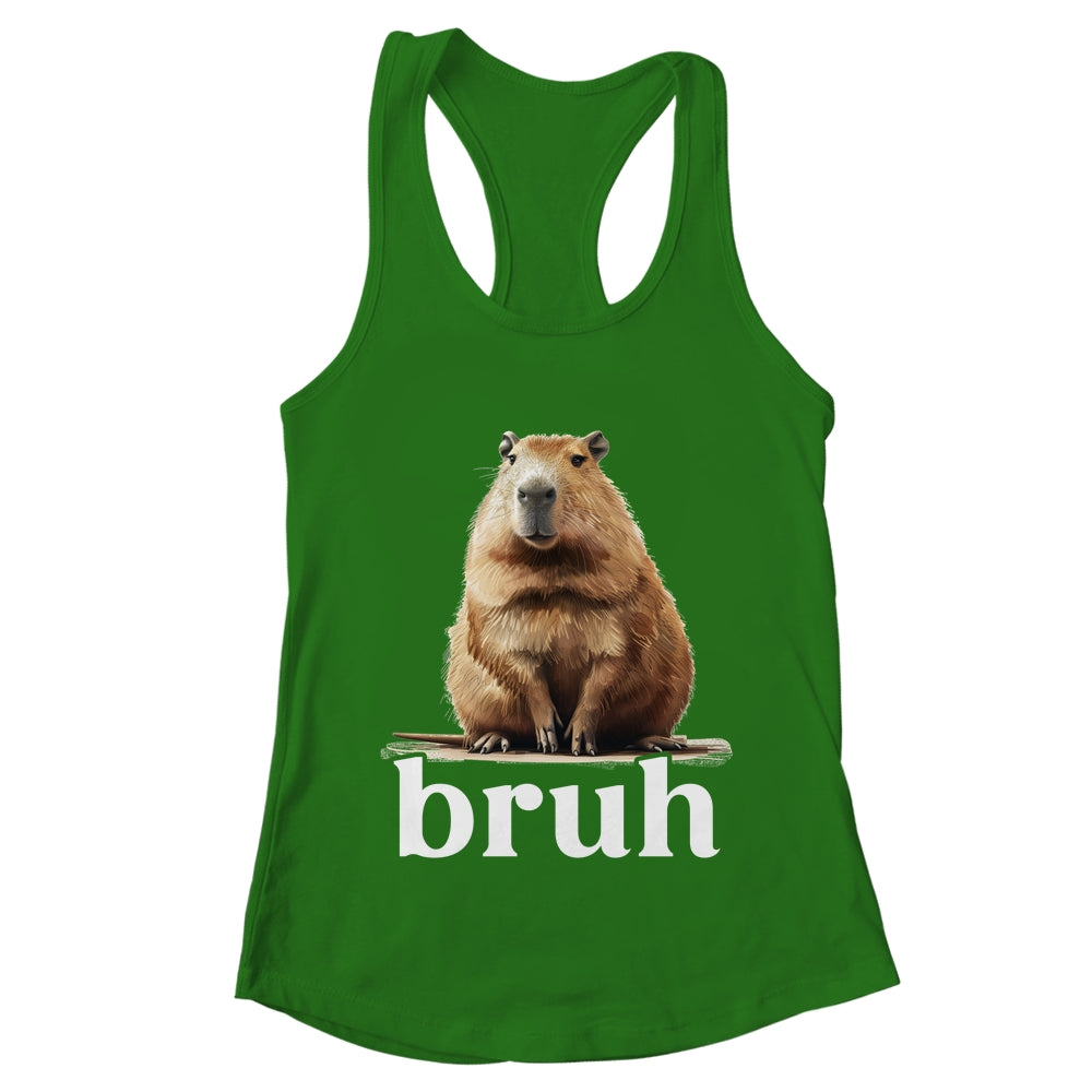Capybara Cute Design For Men Women Boys Girls Capybara Bruh Shirt & Tank Top | teecentury