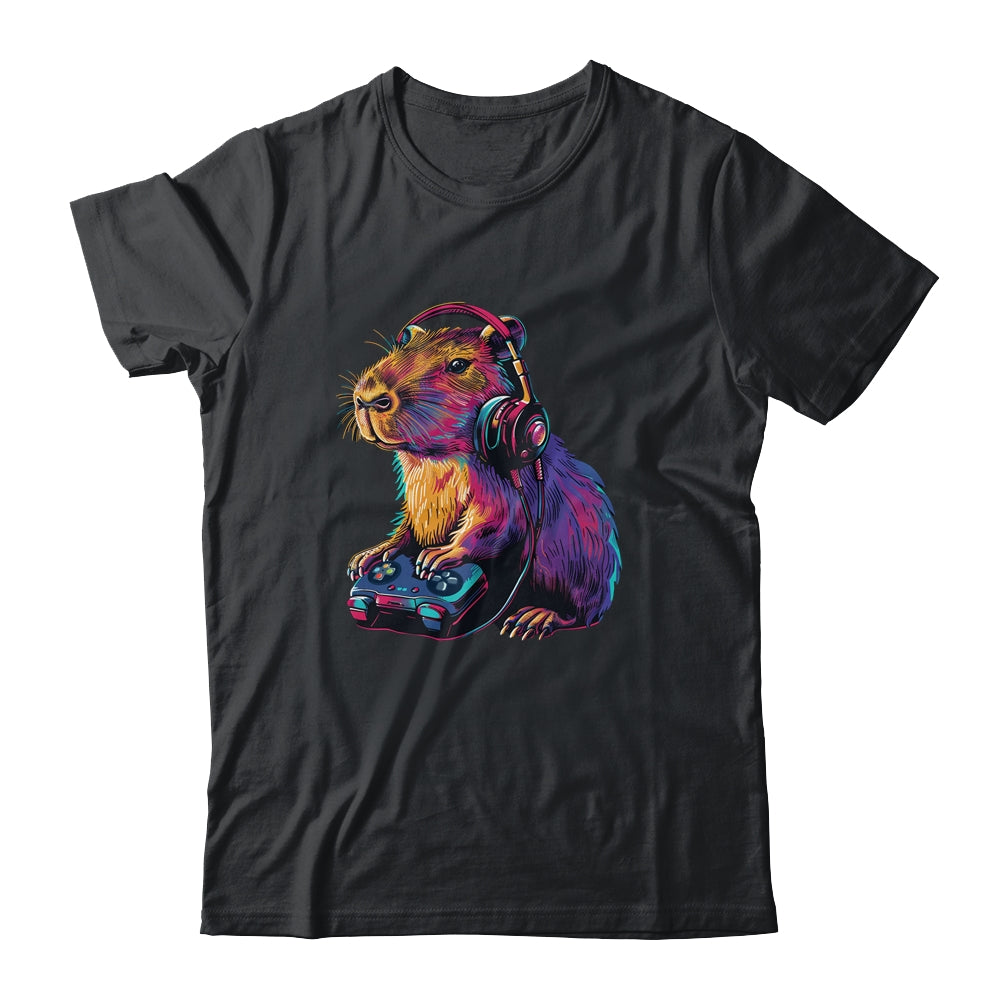 Capybara Funny Video Games Gamer Player Capybara Lover Shirt & Tank Top | teecentury
