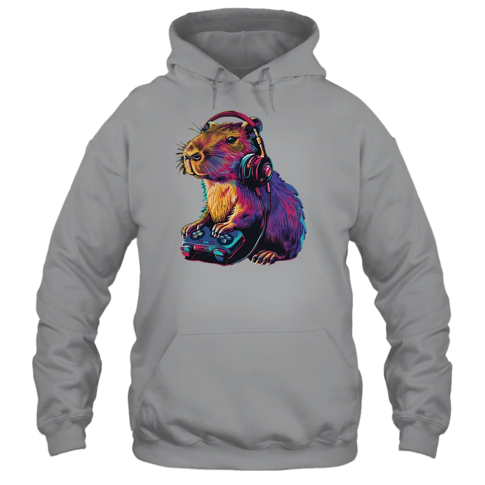 Capybara Funny Video Games Gamer Player Capybara Lover Shirt & Tank Top | teecentury