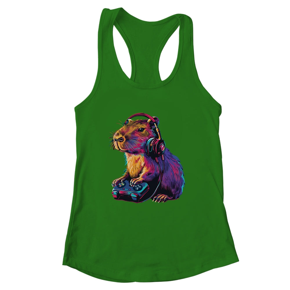 Capybara Funny Video Games Gamer Player Capybara Lover Shirt & Tank Top | teecentury