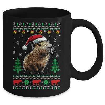 Capybara Santa Hat Ugly Christmas Capybara Lover Xmas Mug | teecentury