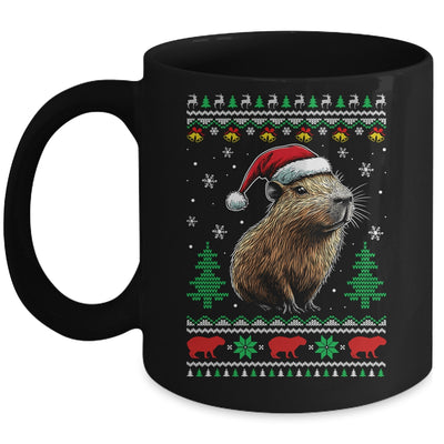 Capybara Santa Hat Ugly Christmas Capybara Lover Xmas Mug | teecentury