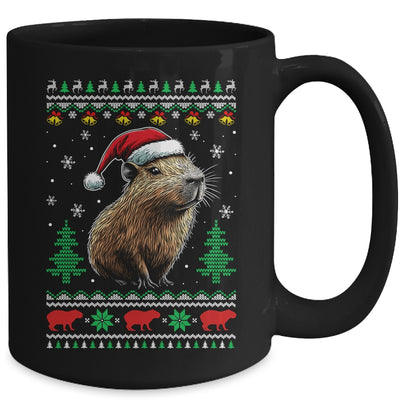 Capybara Santa Hat Ugly Christmas Capybara Lover Xmas Mug | teecentury