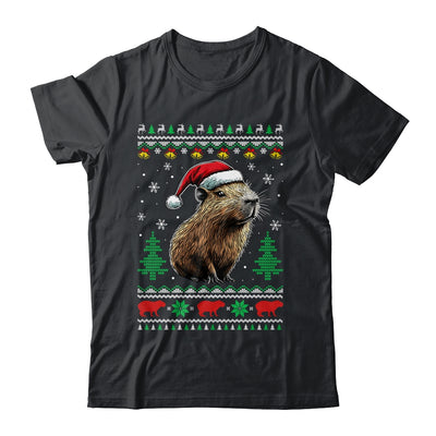Capybara Santa Hat Ugly Christmas Capybara Lover Xmas Shirt & Sweatshirt | teecentury