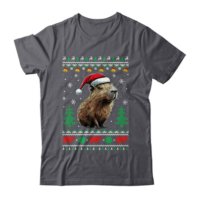 Capybara Santa Hat Ugly Christmas Capybara Lover Xmas Shirt & Sweatshirt | teecentury