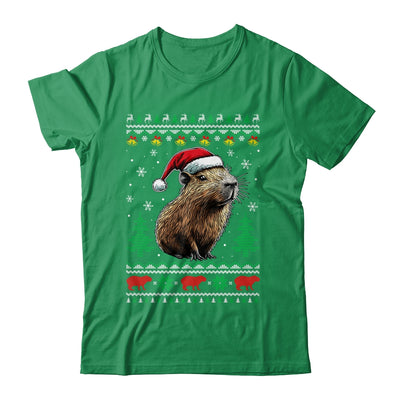 Capybara Santa Hat Ugly Christmas Capybara Lover Xmas Shirt & Sweatshirt | teecentury