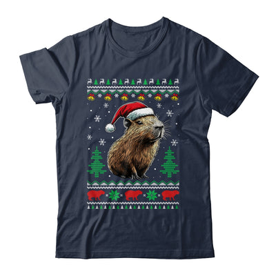 Capybara Santa Hat Ugly Christmas Capybara Lover Xmas Shirt & Sweatshirt | teecentury