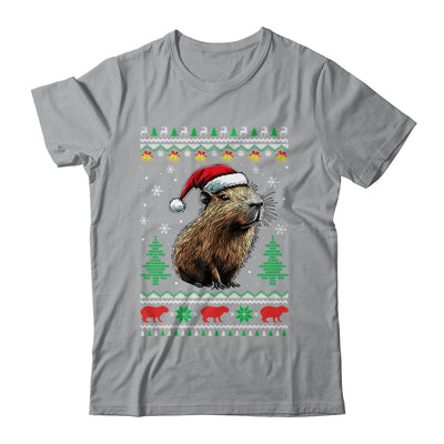 Capybara Santa Hat Ugly Christmas Capybara Lover Xmas Shirt & Sweatshirt | teecentury