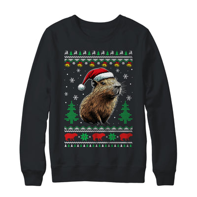 Capybara Santa Hat Ugly Christmas Capybara Lover Xmas Shirt & Sweatshirt | teecentury