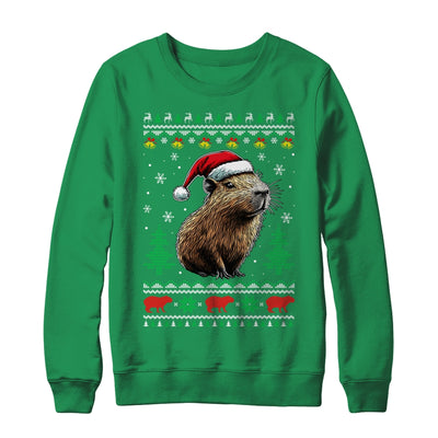 Capybara Santa Hat Ugly Christmas Capybara Lover Xmas Shirt & Sweatshirt | teecentury