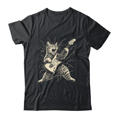 Cat Playing Guitar Rock Music Rock And Roll For Men Women Shirt & Hoodie | teecentury