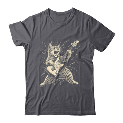 Cat Playing Guitar Rock Music Rock And Roll For Men Women Shirt & Hoodie | teecentury