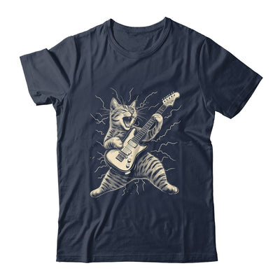 Cat Playing Guitar Rock Music Rock And Roll For Men Women Shirt & Hoodie | teecentury
