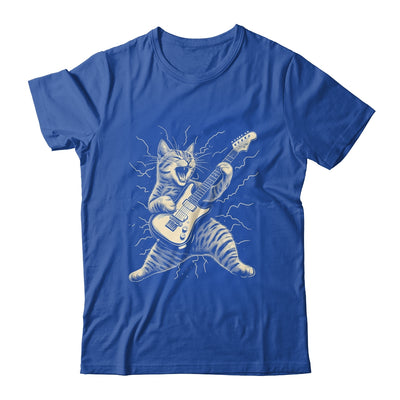 Cat Playing Guitar Rock Music Rock And Roll For Men Women Shirt & Hoodie | teecentury