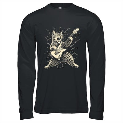 Cat Playing Guitar Rock Music Rock And Roll For Men Women Shirt & Hoodie | teecentury