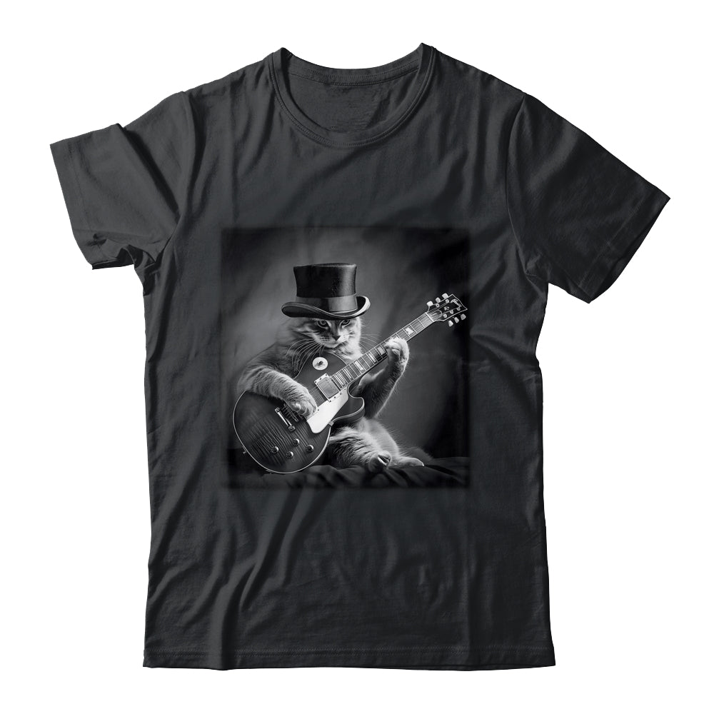 Cat Playing Guitar Rock Music Store Funny Cat For Men Women Shirt & Hoodie | teecentury