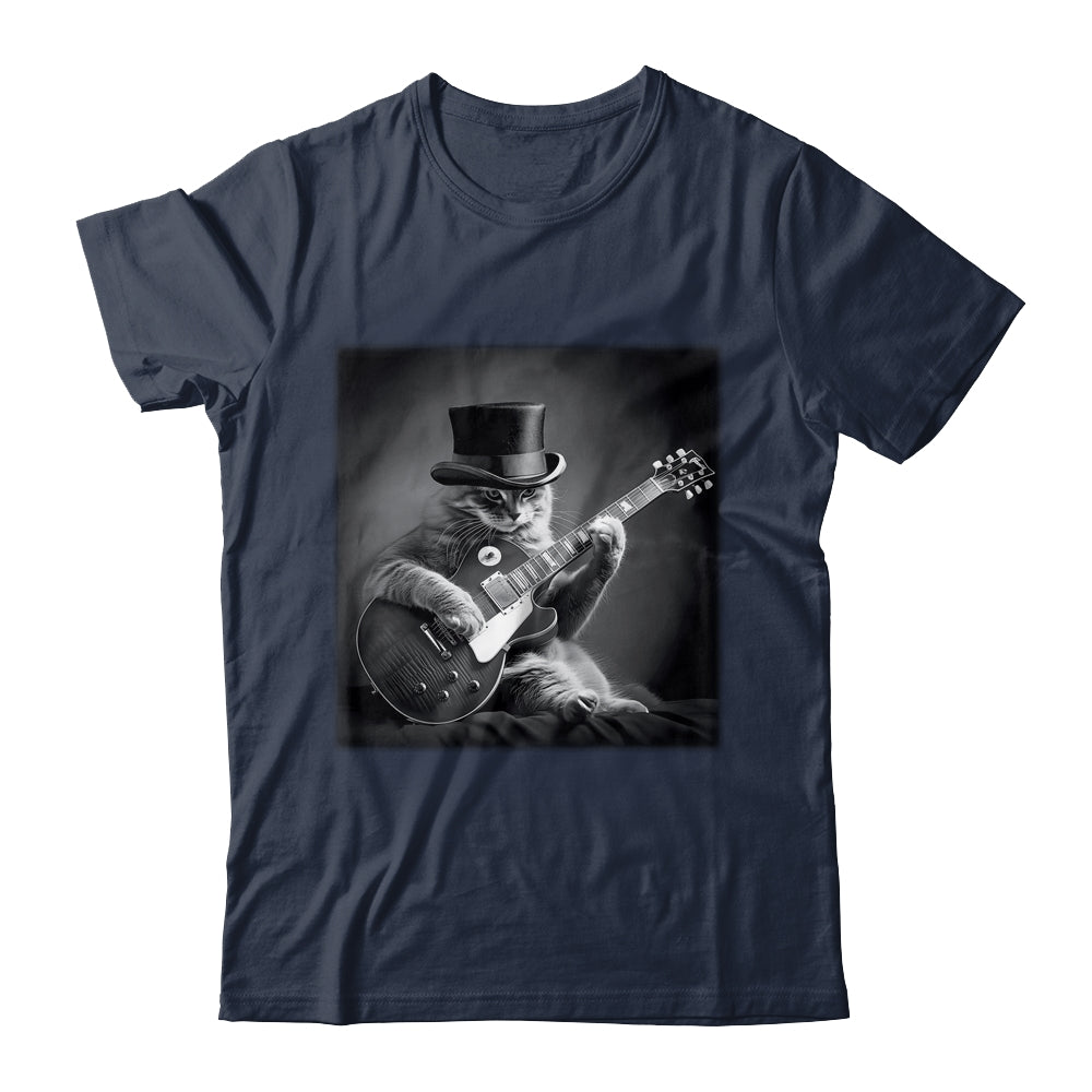 Cat Playing Guitar Rock Music Store Funny Cat For Men Women Shirt & Hoodie | teecentury